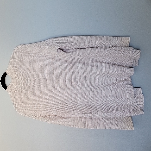 Express cream crochet oversized long line open front sweater large - Picture 6 of 6